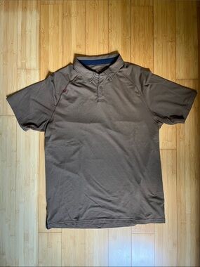 Rhone Delta Pique Brown Polo Shirt